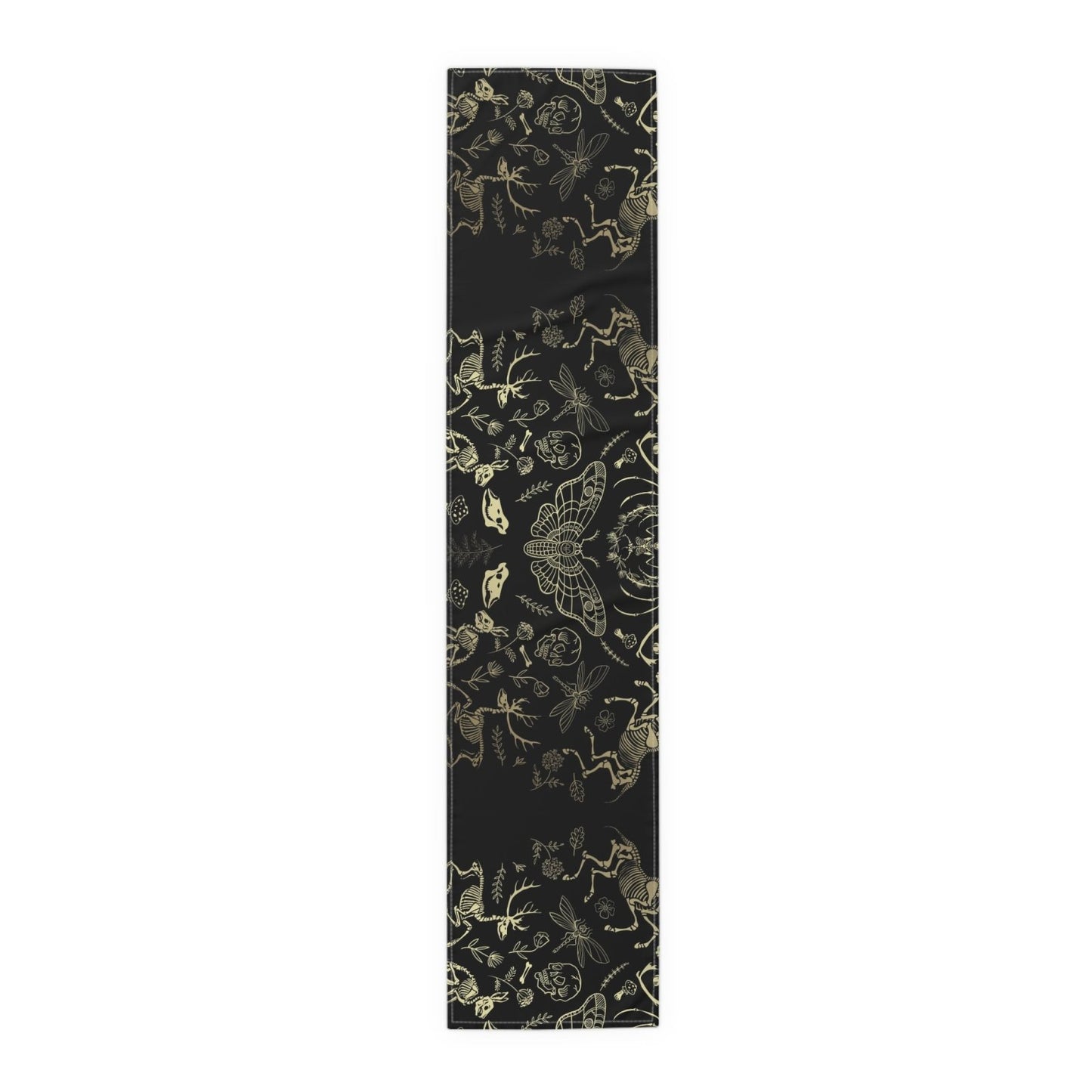 Dark academia whimsy goth dinner table runner - sense forest