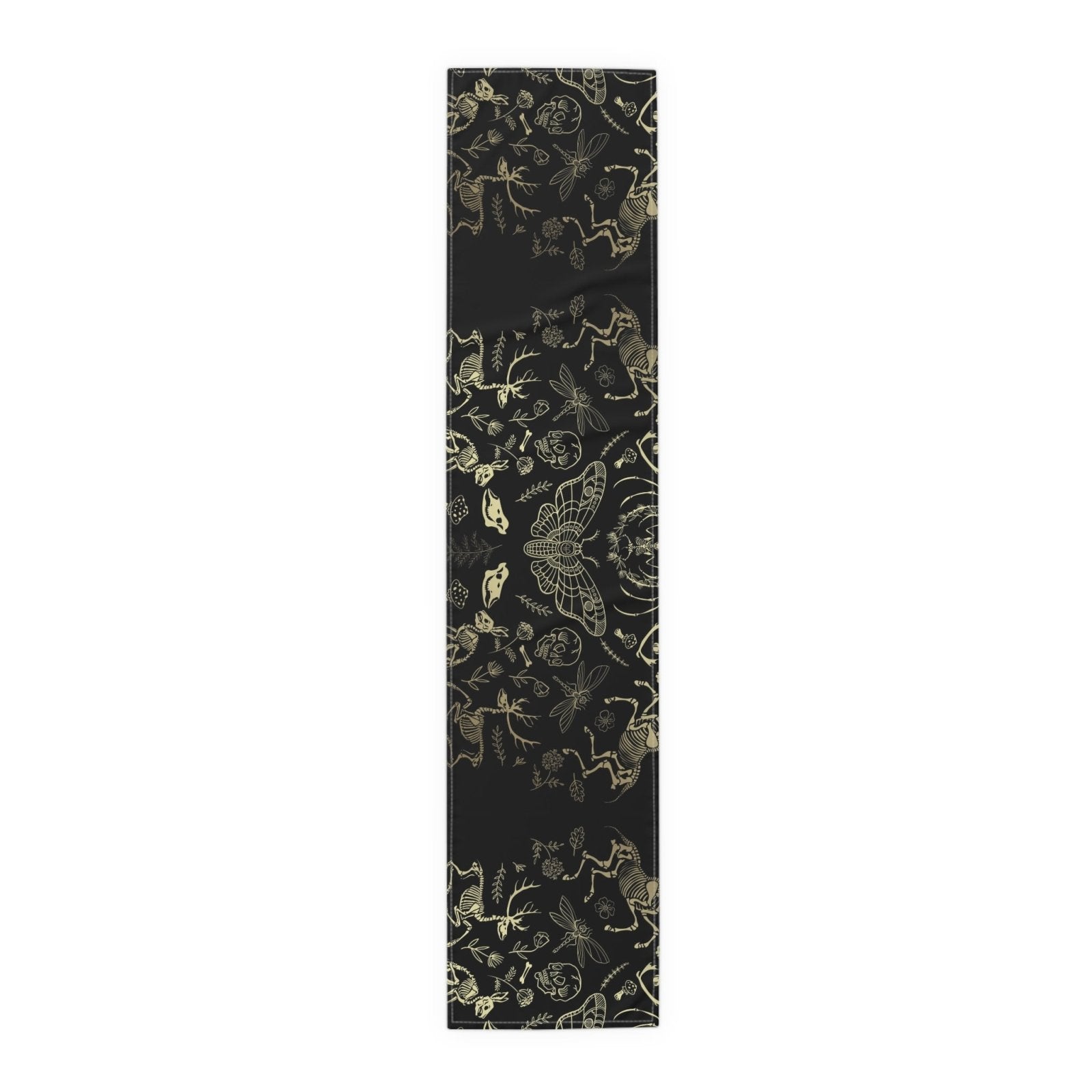 Dark academia whimsy goth dinner table runner - sense forest
