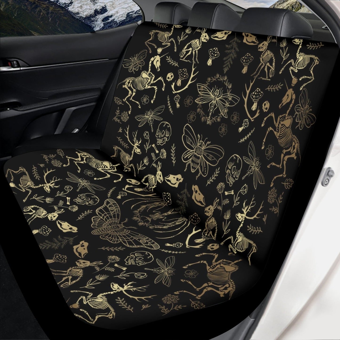 Dark Academia Witchy Forest Animal Bone Car Seat Cover Set - sense forest