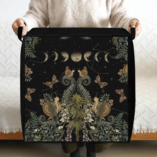 Dark Cottagecore Fern snail forest Bedding Storage Box Bag - sense forest