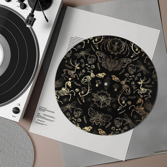 Dark Cottagecore Forest Animal Bone Turntable mat | Sense Forest - sense forest
