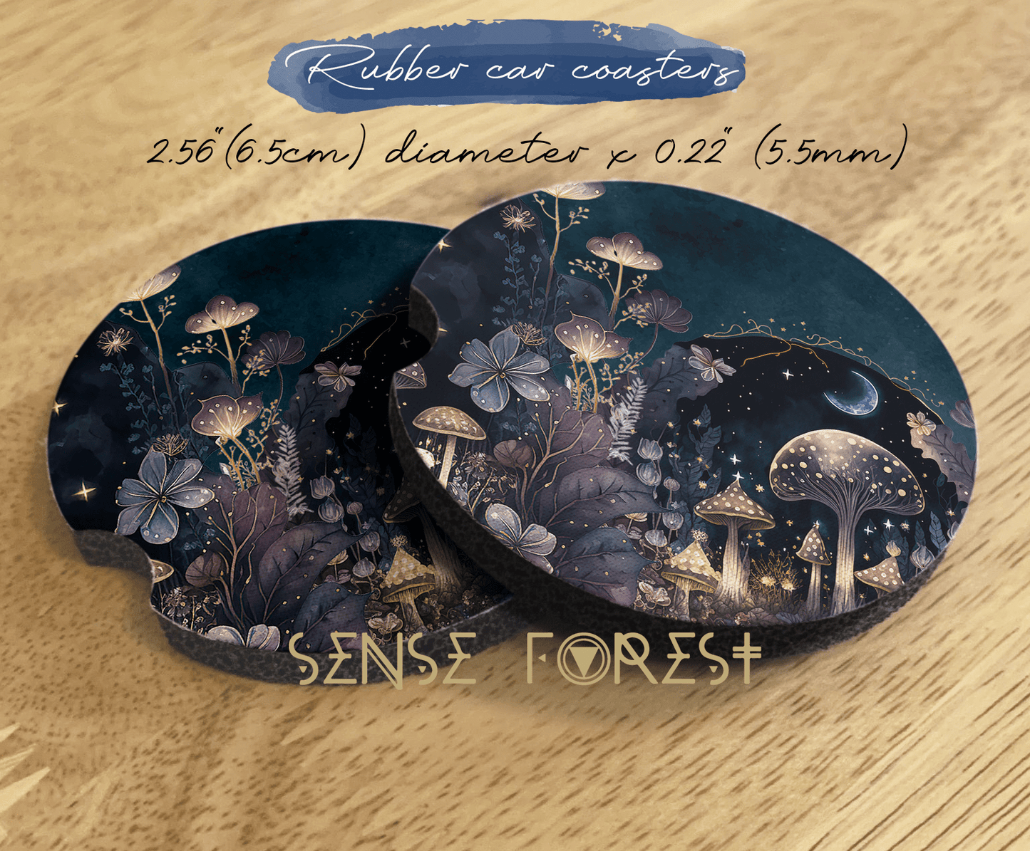 Dark mushroom Forest Watercolor car seat covers | Sense Forest - sense forest