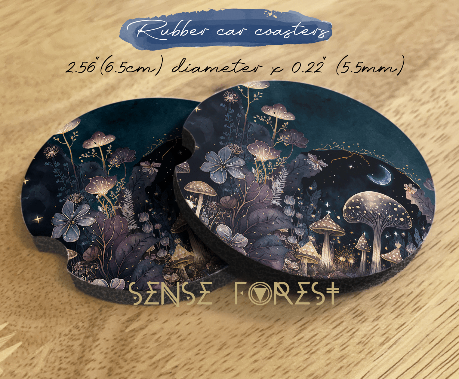 Dark mushroom Forest Watercolor car seat covers | Sense Forest - sense forest