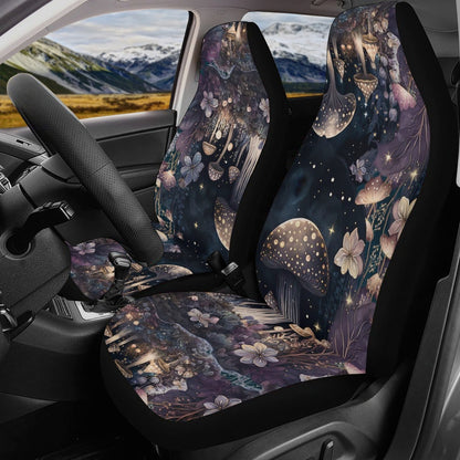 Dark mushroom Forest Watercolor car seat covers | Sense Forest - sense forest