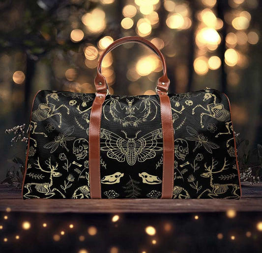 Dark Academia Cottagecore Forest animal bones Duffle Travel Bag | Sense Forest
