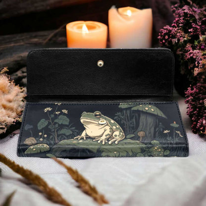 Goblinecore Frog Mushroom forest Trifold Wallet | Sense Forest