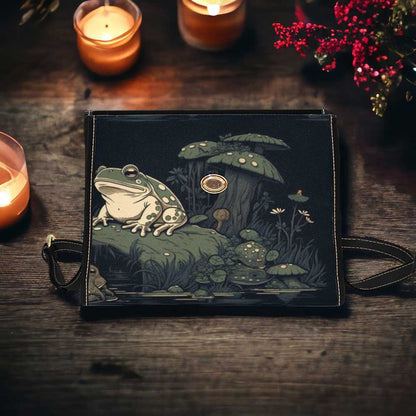 Goblincore Moon Frog forest satchel bag | Sense Forest