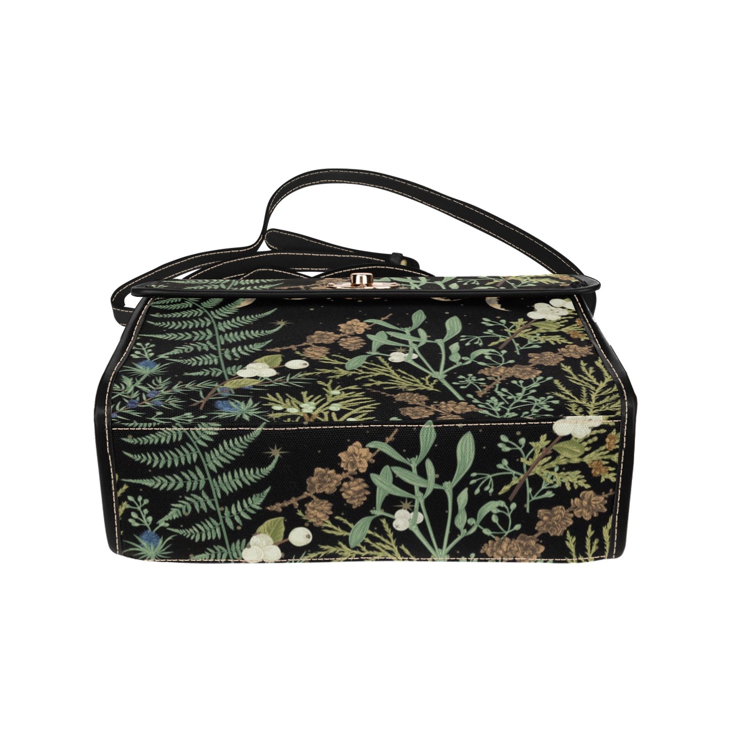 Cottagecore Pine Forest canvas satchel bag