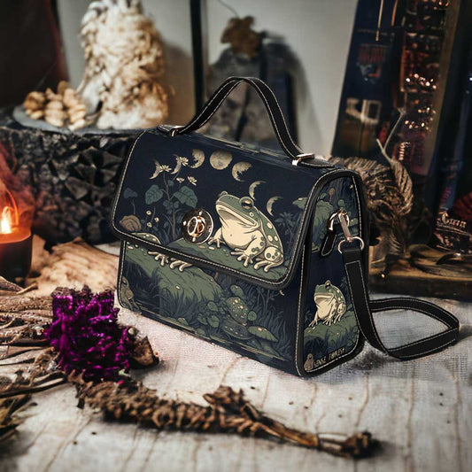 Goblincore Moon Frog forest satchel bag | Sense Forest