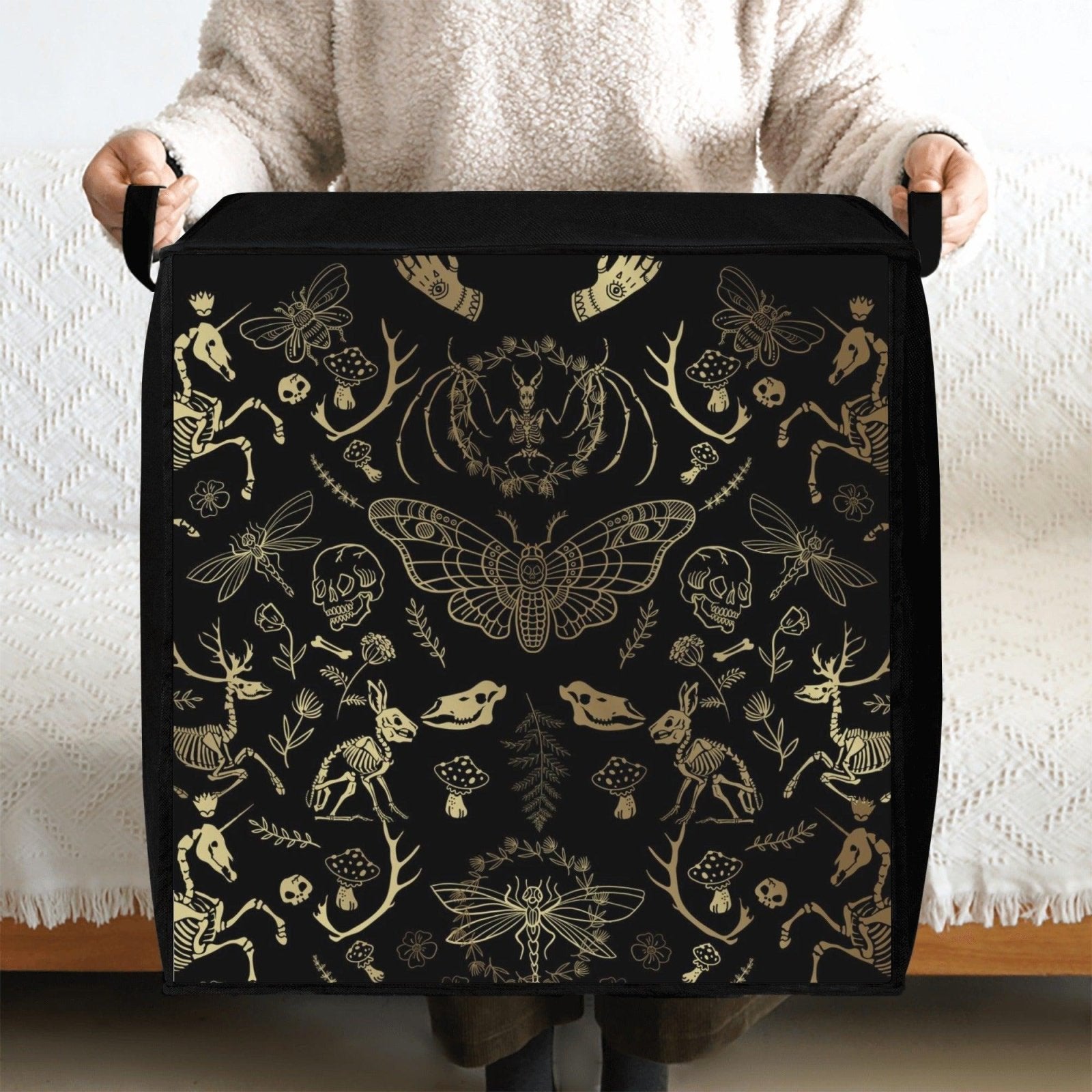 Forest Animal Boness skeletons Bedding Storage Box Bag - sense forest