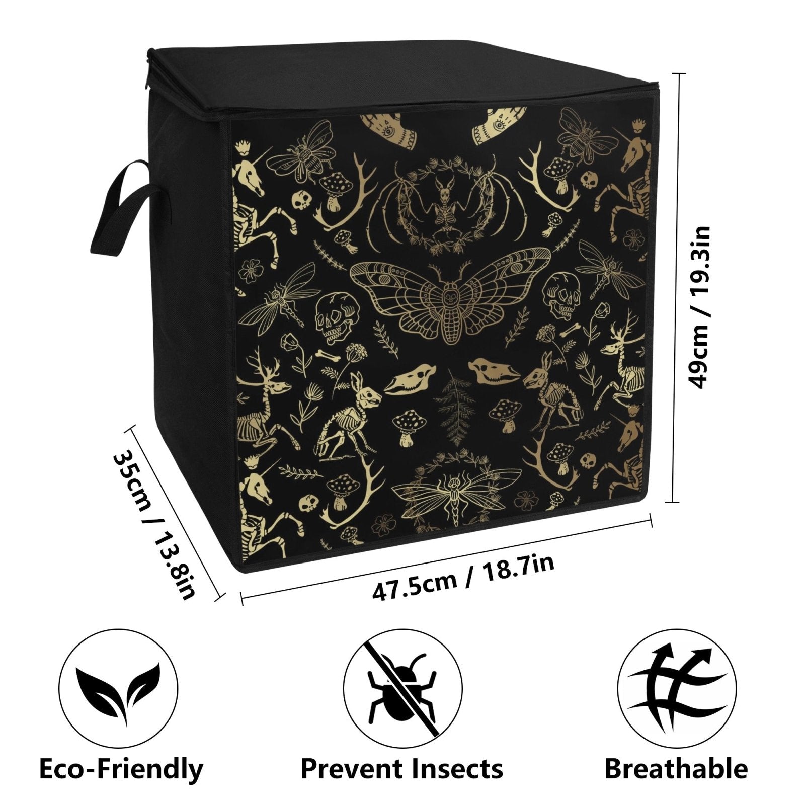 Forest Animal Boness skeletons Bedding Storage Box Bag - sense forest