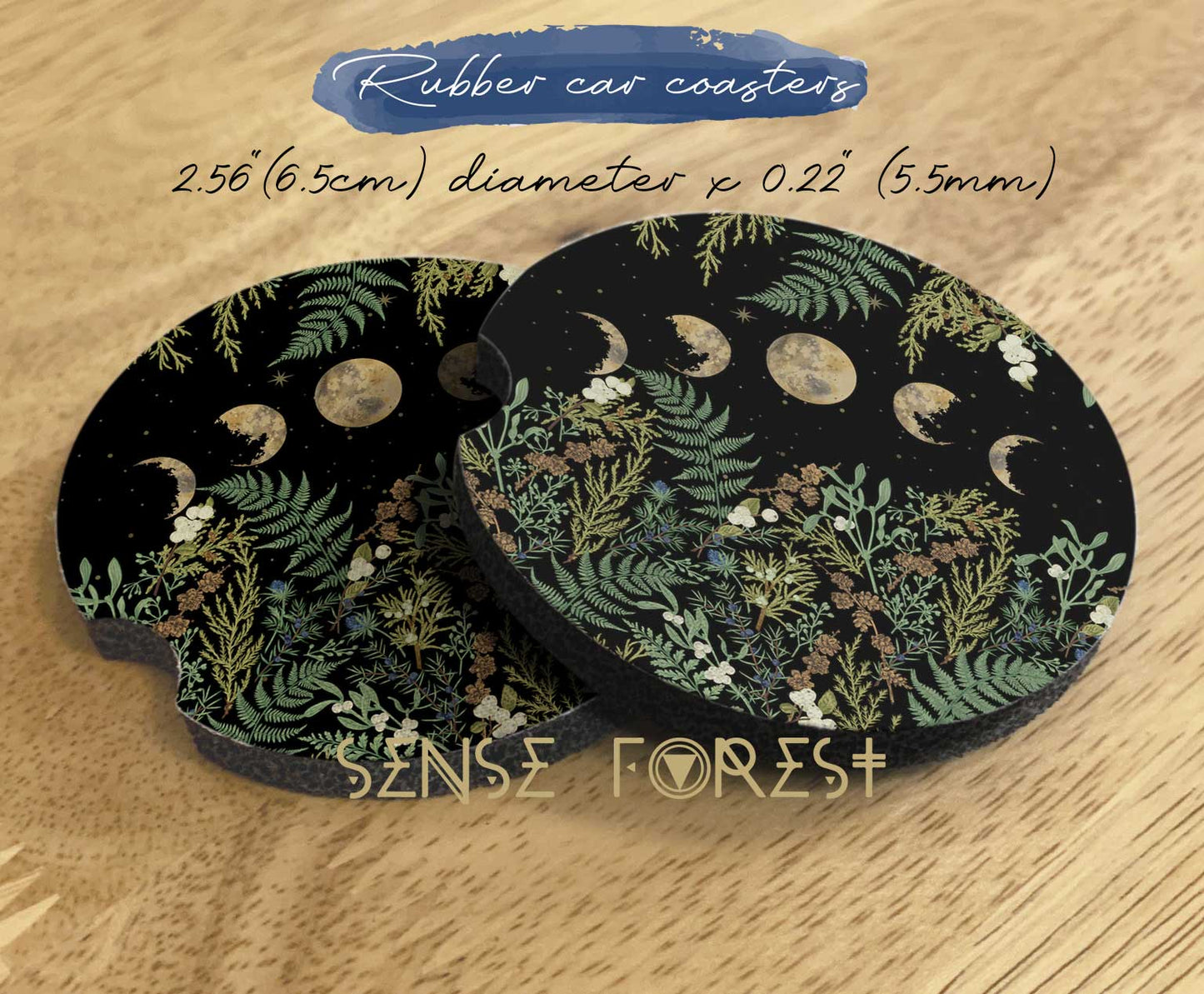 Forest Moon Phase Witchy Car Seat Cover Decor Set | Sense Forest - sense forest