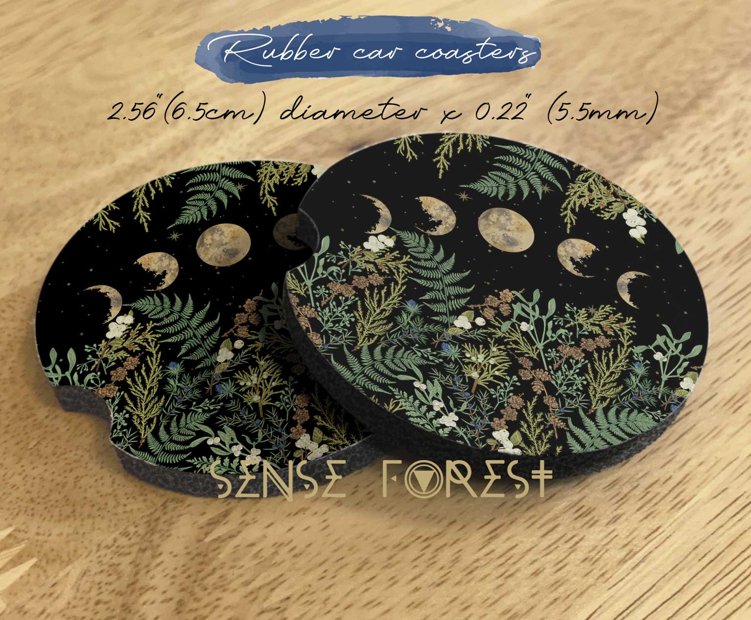 Forest Moon Phase Witchy Car Seat Cover Decor Set | Sense Forest - sense forest