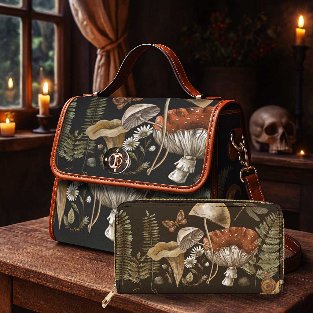 Forest witch Cottagecore Magic mushroom Satchel Bag - sense forest