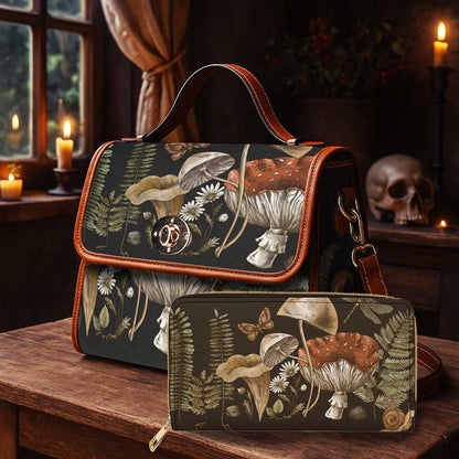 Forest witch Cottagecore Magic mushroom Satchel Bag - sense forest