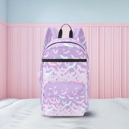 Kawaii Goth Pastel Purple cute Bats backpack Travel Backpack(Large Capacity)