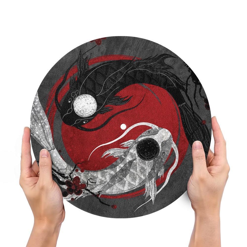 Japanese Koi Fish Art Turntable Slip Mat | Sense Forest - sense forest