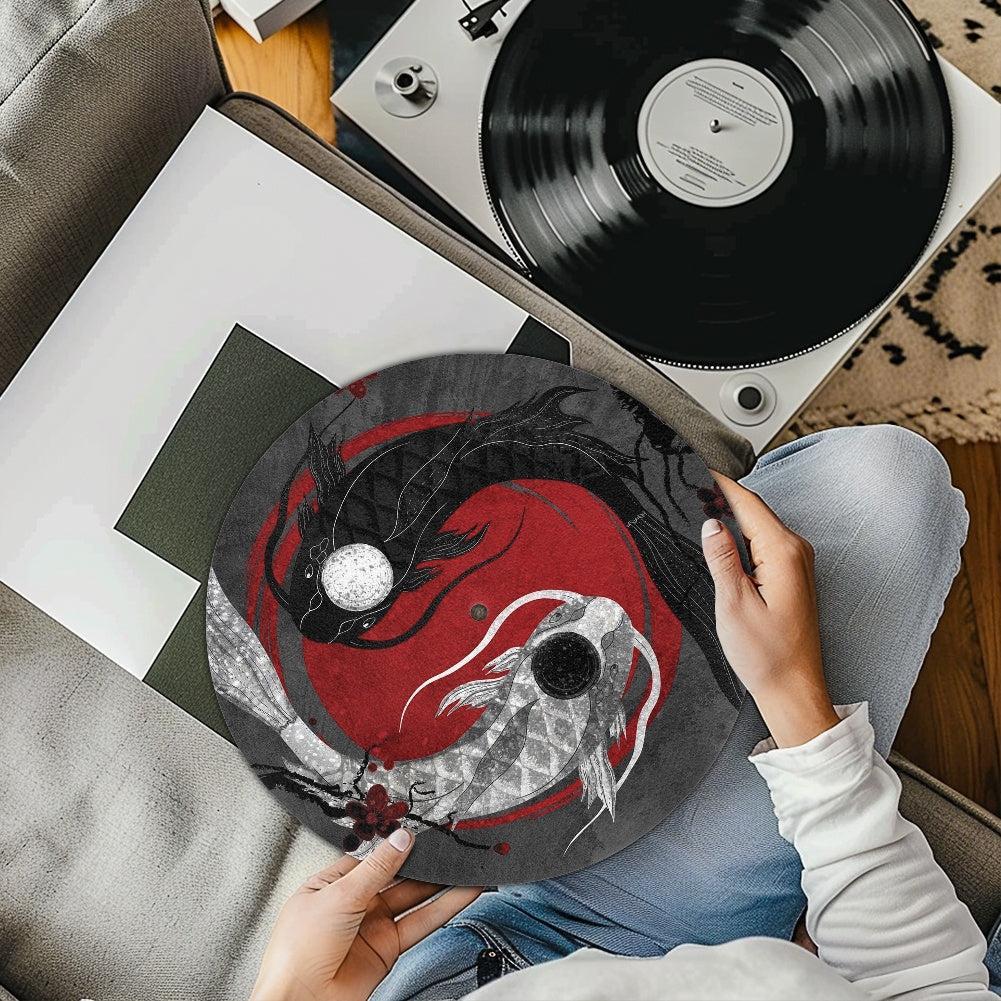 Japanese Koi Fish Art Turntable Slip Mat | Sense Forest - sense forest