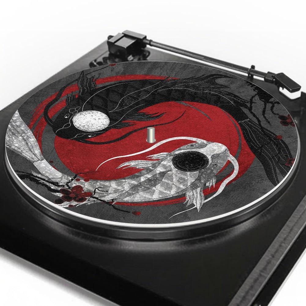 Japanese Koi Fish Art Turntable Slip Mat | Sense Forest - sense forest