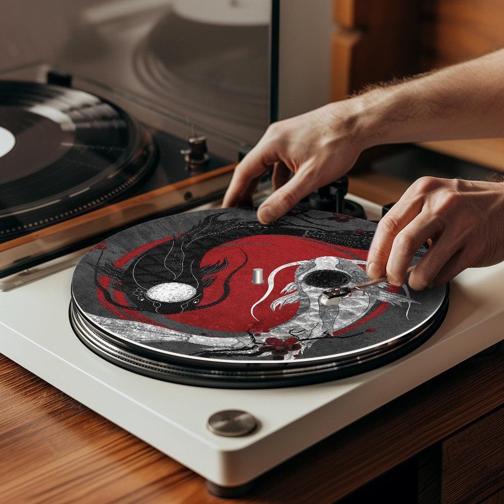 Japanese Koi Fish Art Turntable Slip Mat | Sense Forest - sense forest