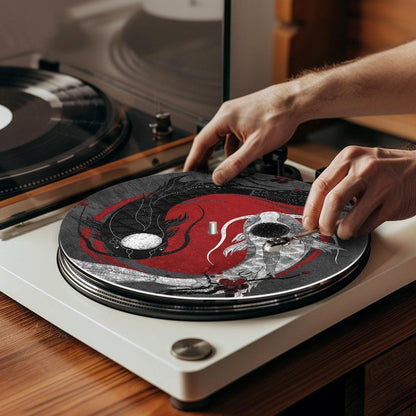 Japanese Koi Fish Art Turntable Slip Mat | Sense Forest - sense forest
