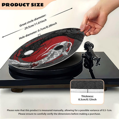 Japanese Koi Fish Art Turntable Slip Mat | Sense Forest - sense forest