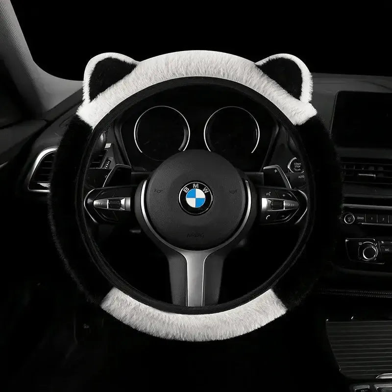 Kawaii Cat ears Car Steering Wheel Cover universal Size - sense forest