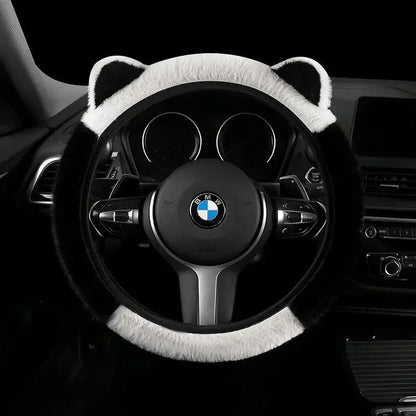Kawaii Cat ears Car Steering Wheel Cover universal Size - sense forest