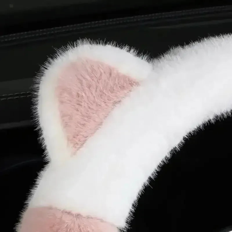 Kawaii Cat ears Car Steering Wheel Cover universal Size - sense forest