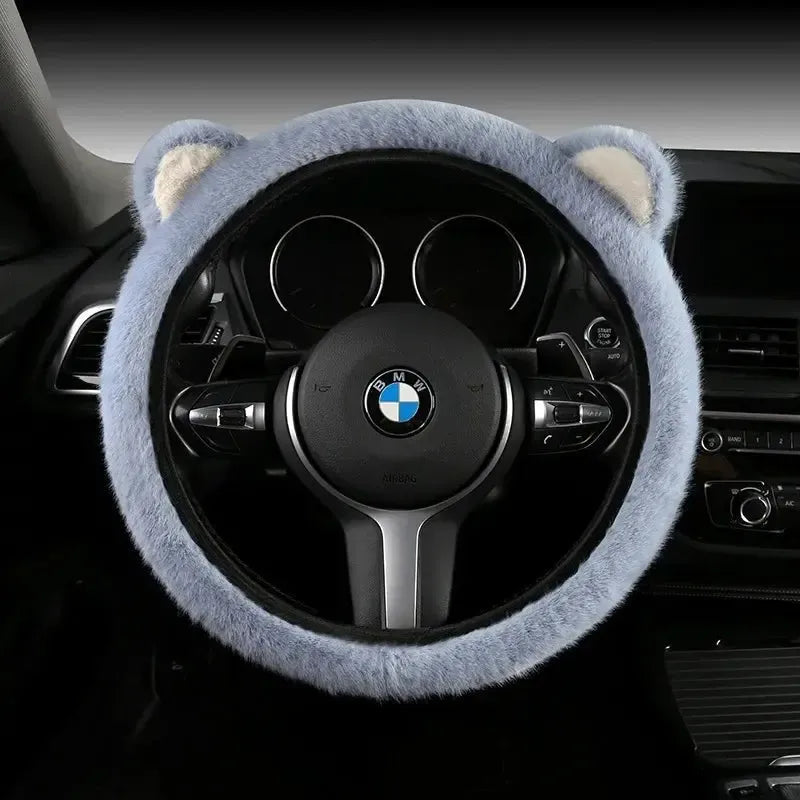 Kawaii Cat ears Car Steering Wheel Cover universal Size - sense forest