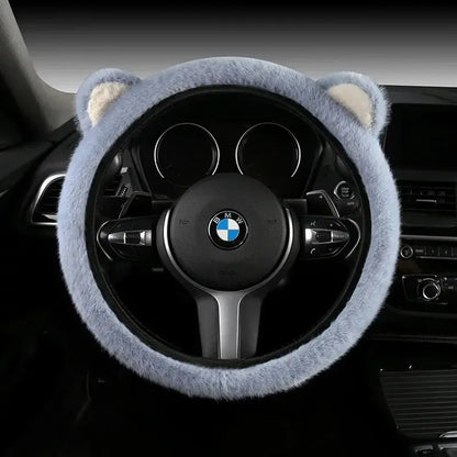 Kawaii Cat ears Car Steering Wheel Cover universal Size - sense forest