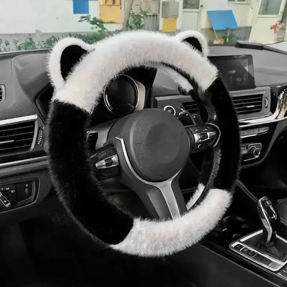 Kawaii Cat ears Car Steering Wheel Cover universal Size - sense forest