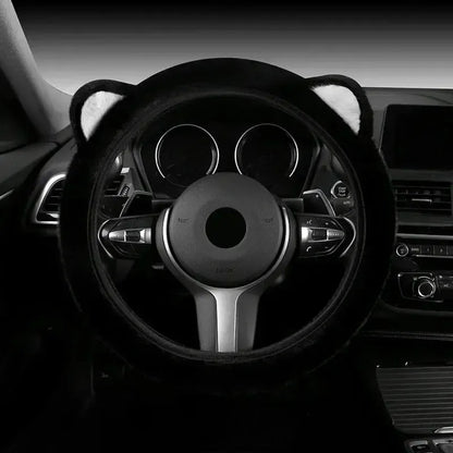 Kawaii Cat ears Car Steering Wheel Cover universal Size - sense forest