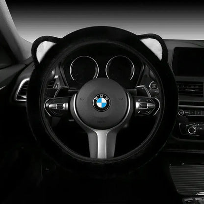 Kawaii Cat ears Car Steering Wheel Cover universal Size - sense forest