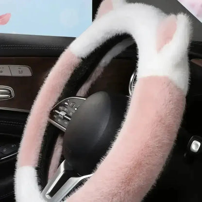Kawaii Cat ears Car Steering Wheel Cover universal Size - sense forest