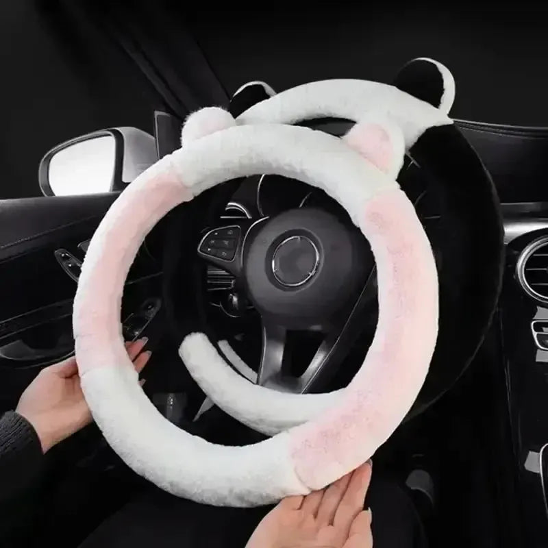 Kawaii Cat ears Car Steering Wheel Cover universal Size - sense forest