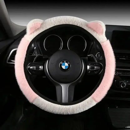 Kawaii Cat ears Car Steering Wheel Cover universal Size - sense forest