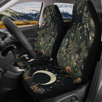 Lush Green Forest Moon Phase Car Seat Covers Nature Lover - sense forest