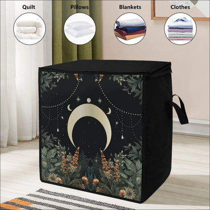 Lush Green Moon Forest Bedding Storage Box Bag - sense forest
