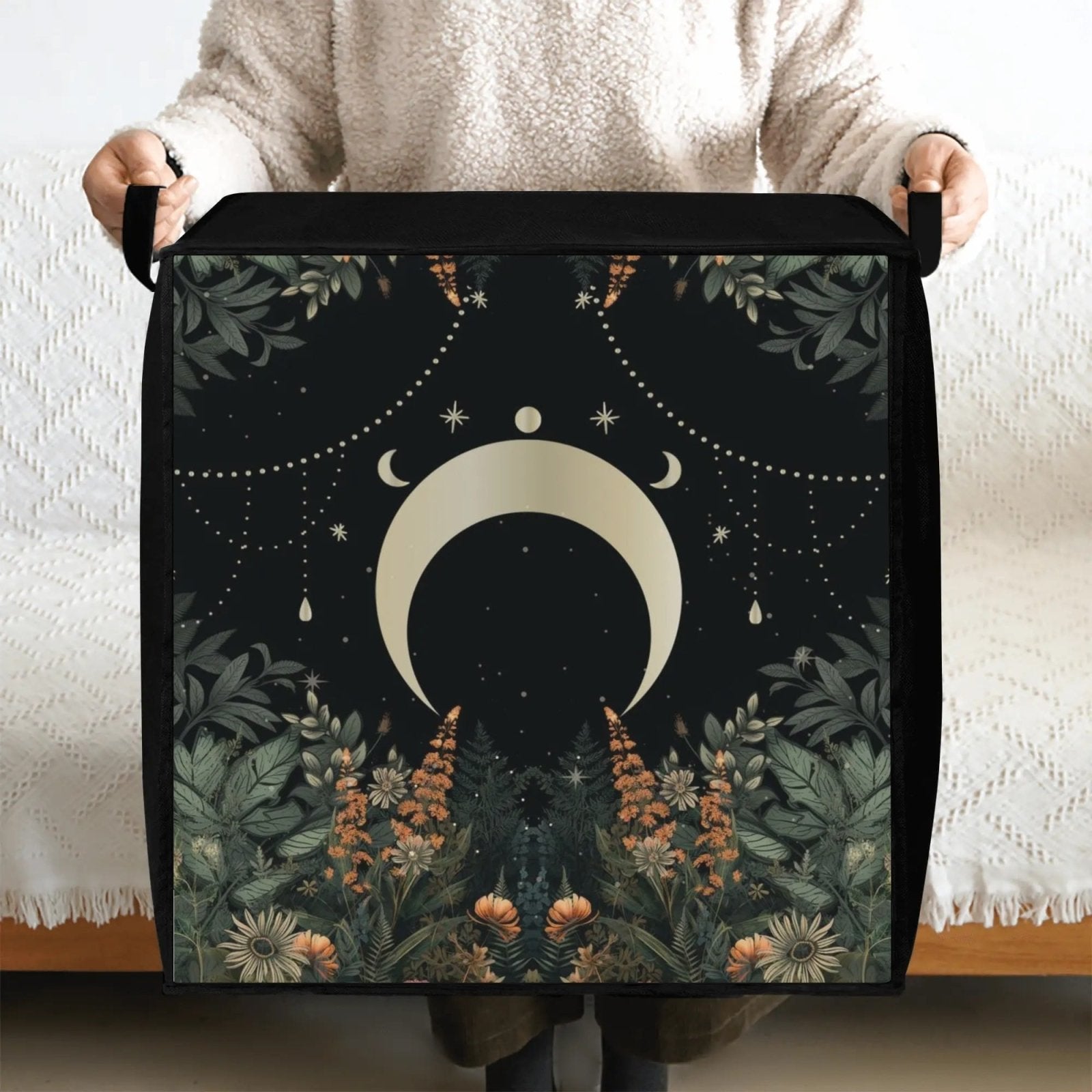 Lush Green Moon Forest Bedding Storage Box Bag - sense forest