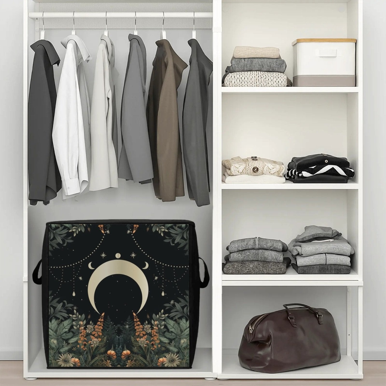 Lush Green Moon Forest Bedding Storage Box Bag - sense forest