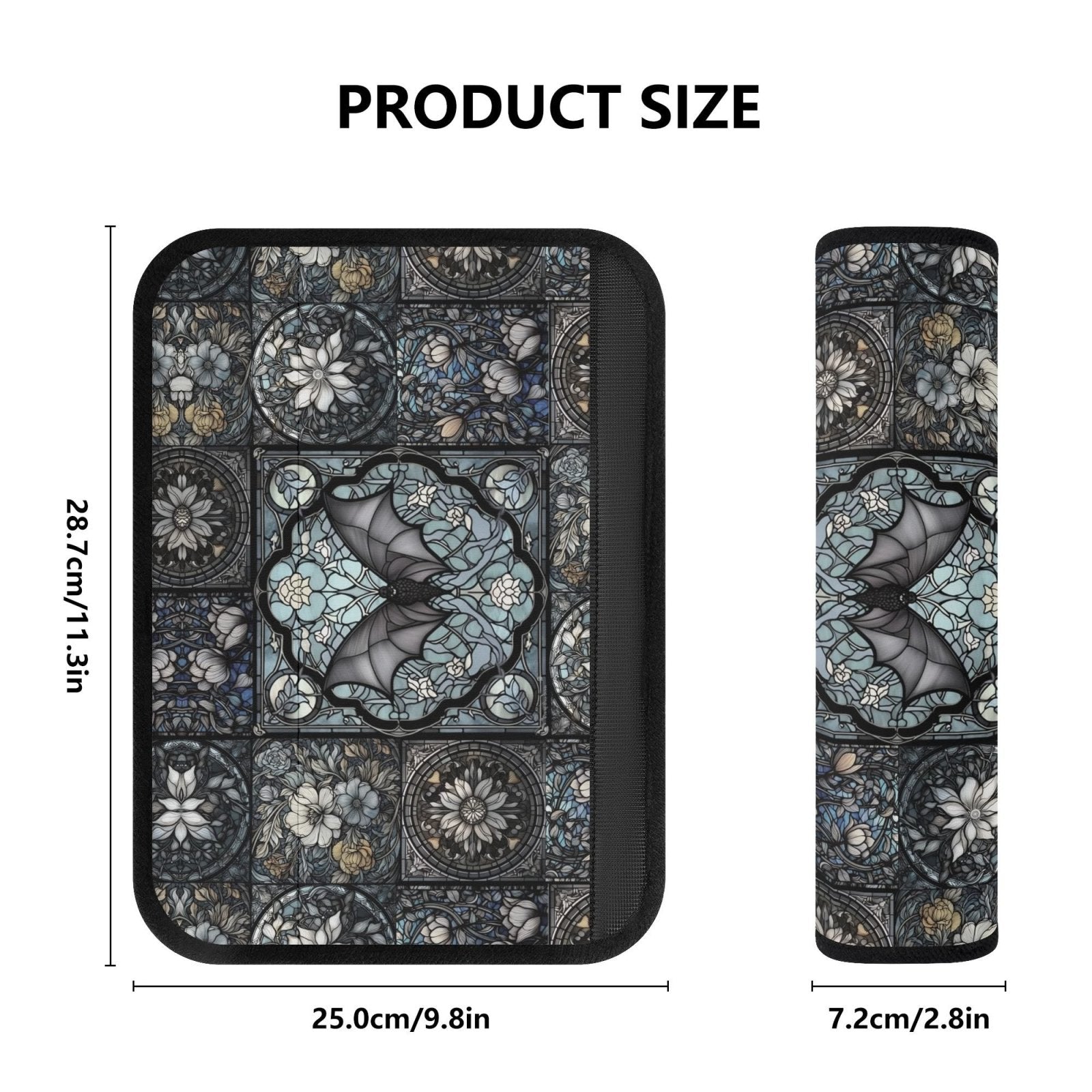 Medieval Goth Stained glass Bat Car Seat Cover Set - sense forest