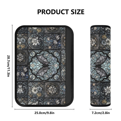Medieval Goth Stained glass Bat Car Seat Cover Set - sense forest