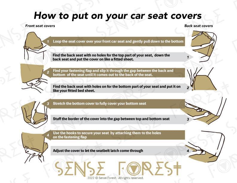 Medieval Goth Stained glass Bat Car Seat Cover Set - sense forest