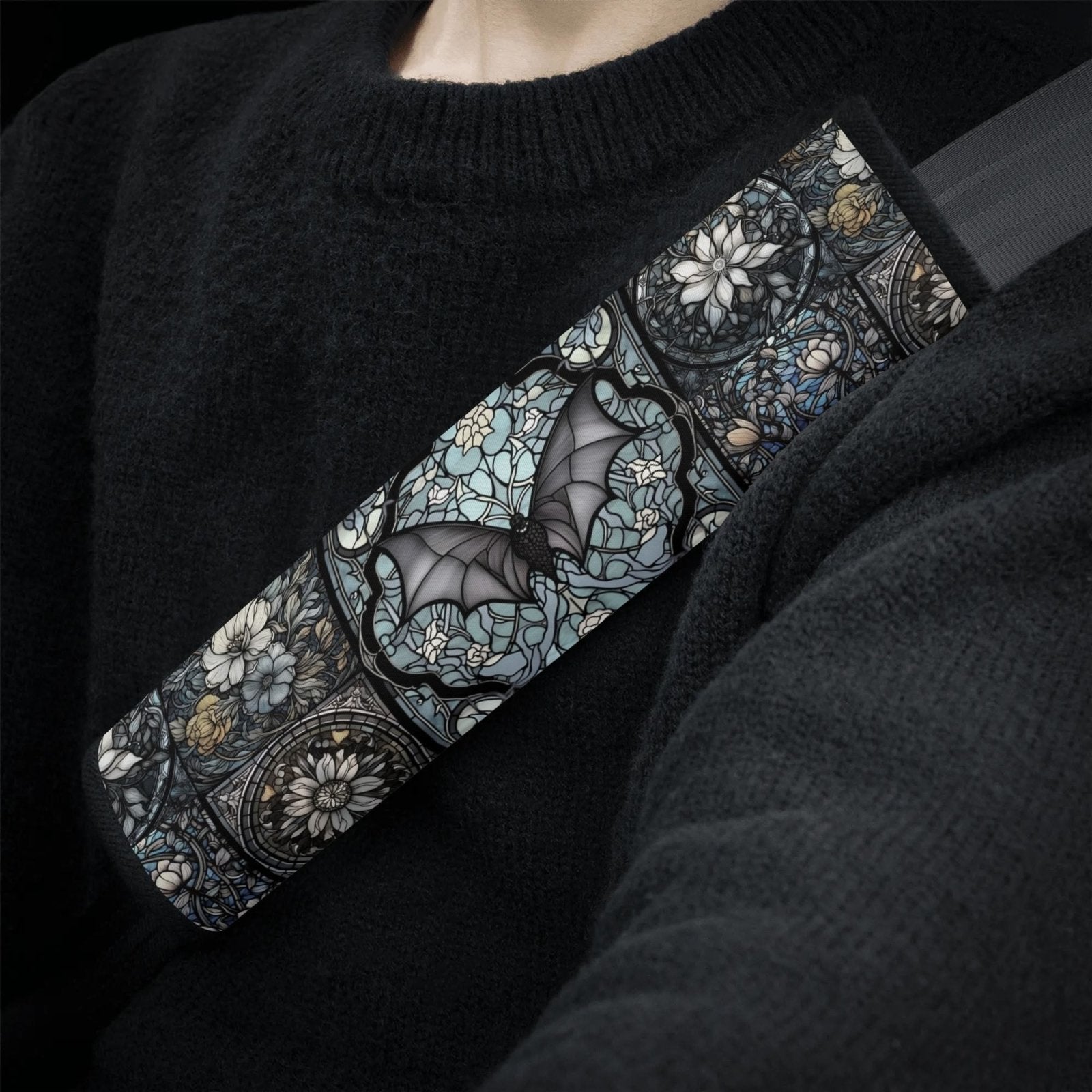 Medieval Goth Stained glass Bat Car Seat Cover Set - sense forest