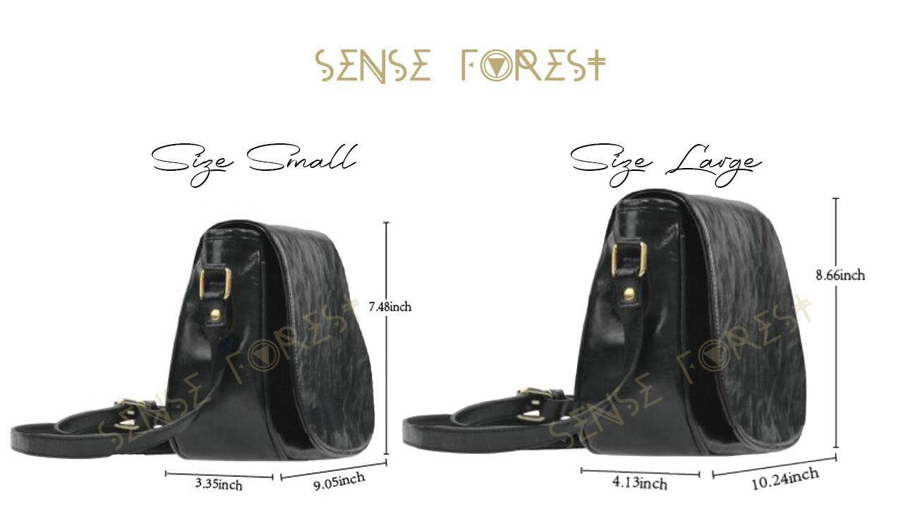 Medieval Goth Stained Glass Bat Saddle Bag | Sense Forest - sense forest