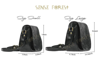 Medieval Goth Stained Glass Bat Saddle Bag | Sense Forest - sense forest