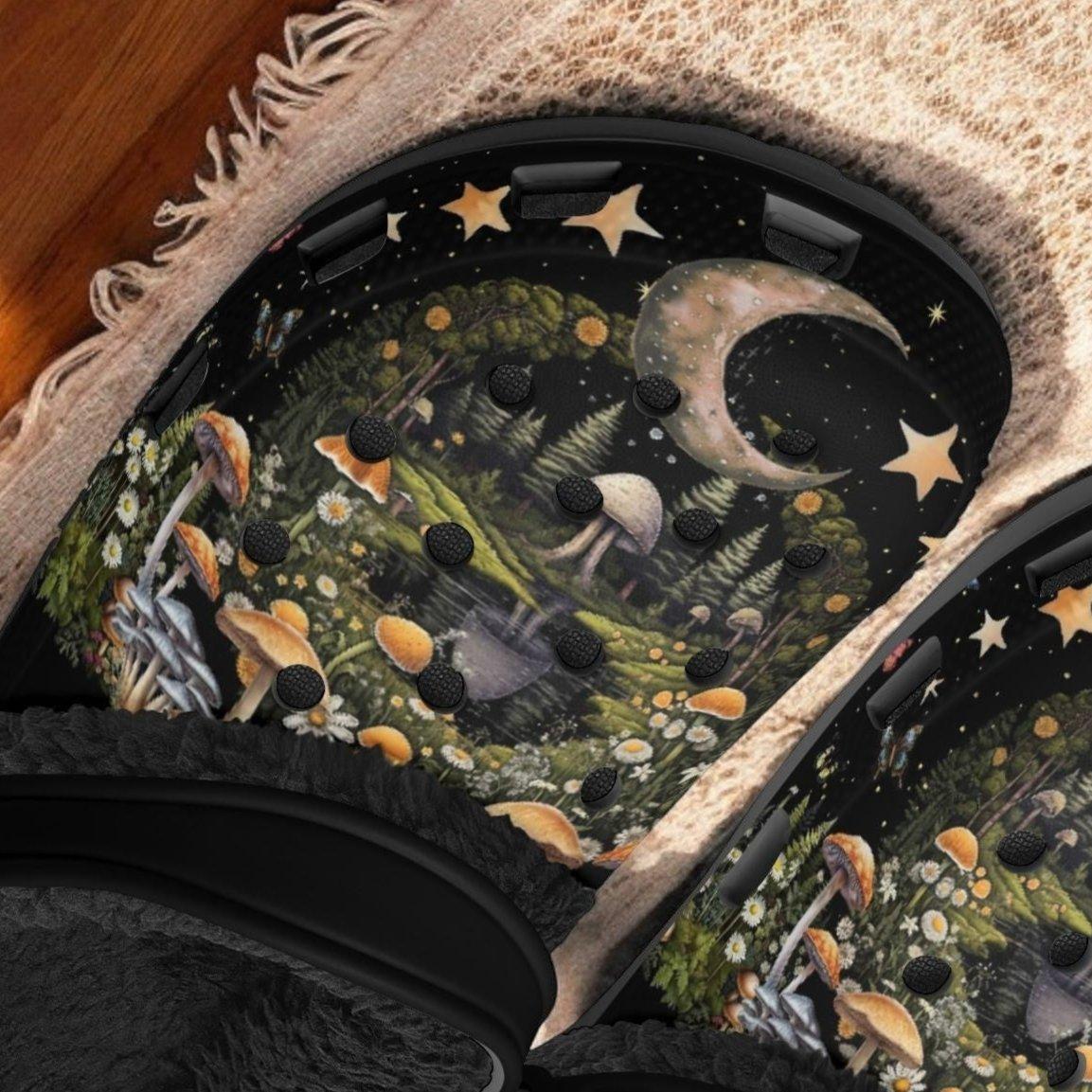 Moon star mushroom woodland Nursing Slip On slippers | Sense Forest - sense forest