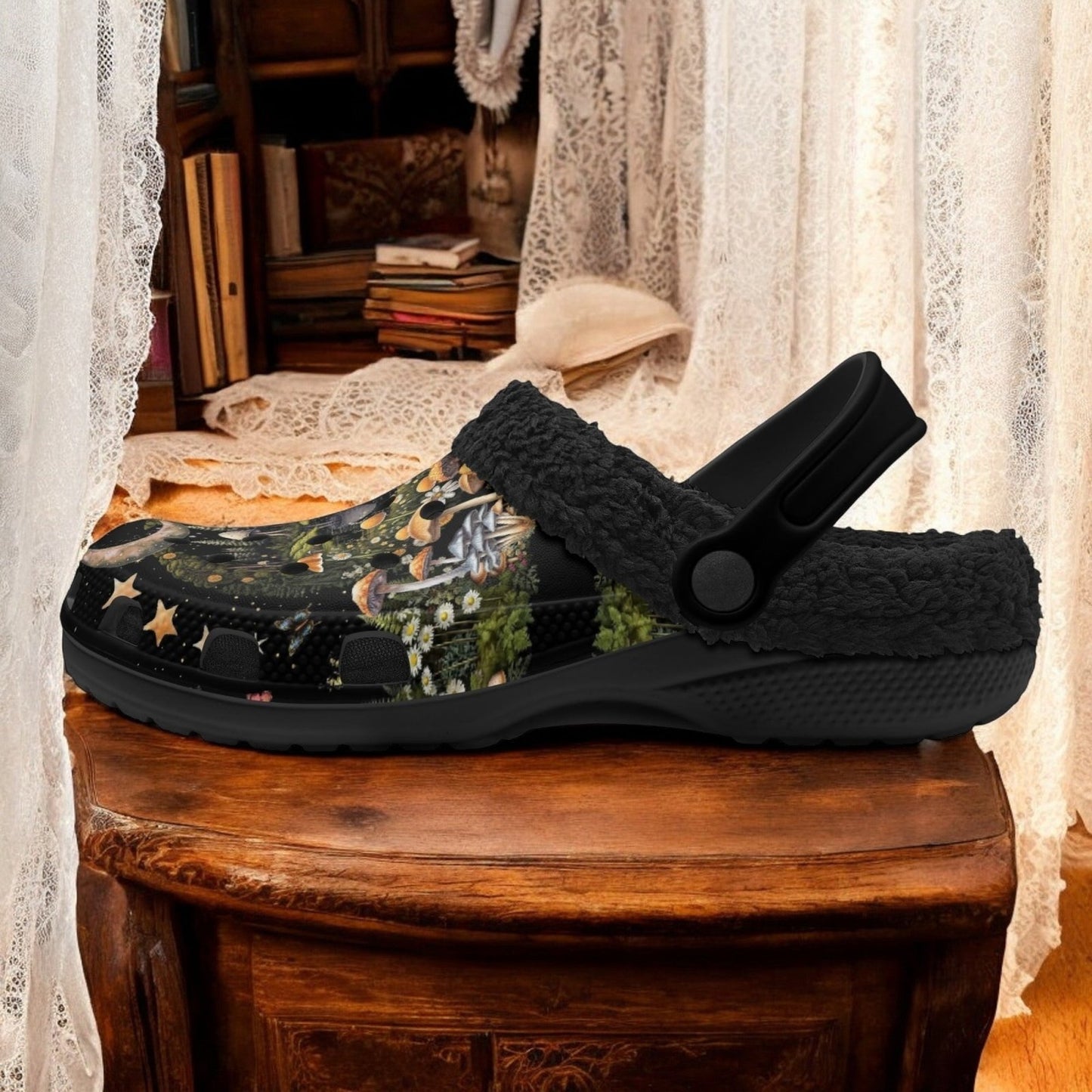 Moon star mushroom woodland Nursing Slip On slippers | Sense Forest - sense forest
