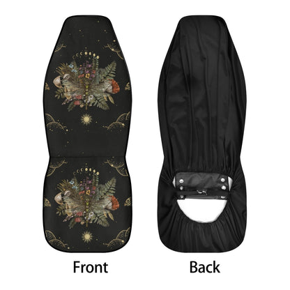 Mushroom forest moon phases dragonfly car seat cover - sense forest